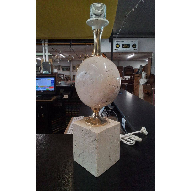 PIED DE LAMPE TRAVERTIN 