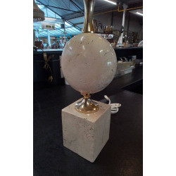 PIED DE LAMPE TRAVERTIN 