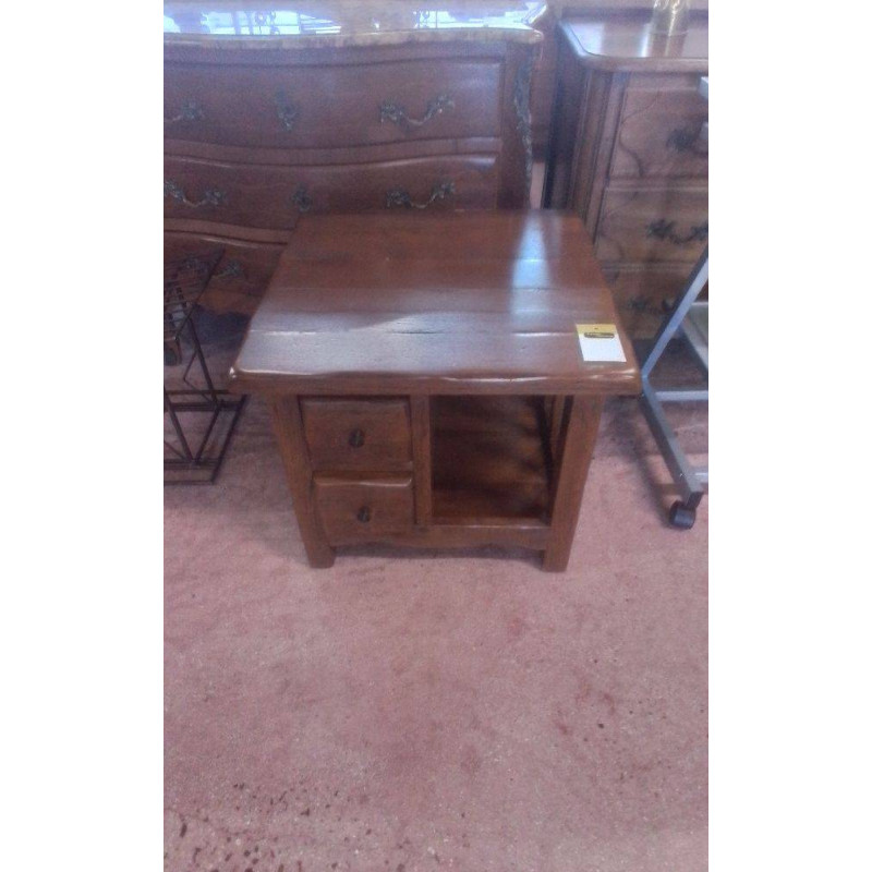 TABLE BASSE CHENE 2 TIROIRS 