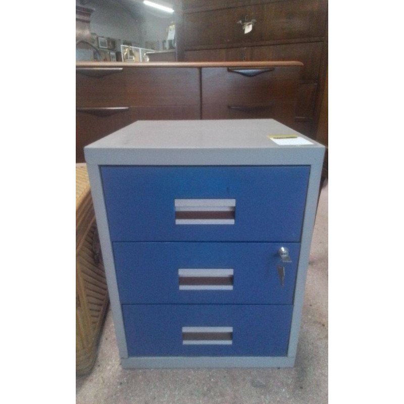 CAISSON METAL 3 TIROIRS CLÉ 