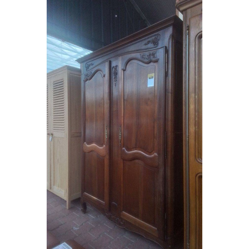 ARMOIRE NOYER 2 PORTES PENDERIE 