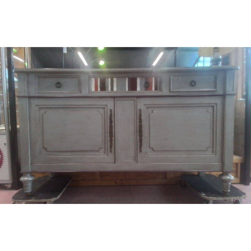 BUFFET BAS PEINT 2 PORTES MERISIER