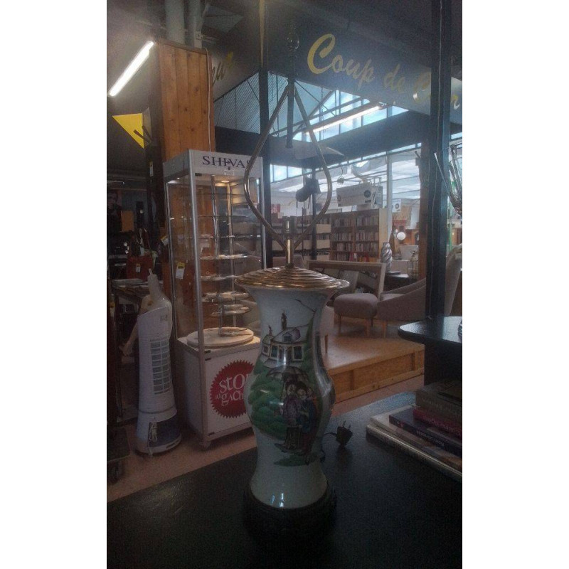 PIED DE LAMPE ASIATIQUE EN L’ÉTAT