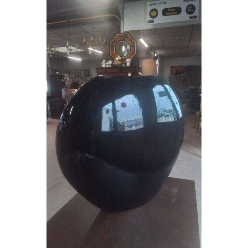 VASE NOIR DESIGN HAUTEUR 42 CM