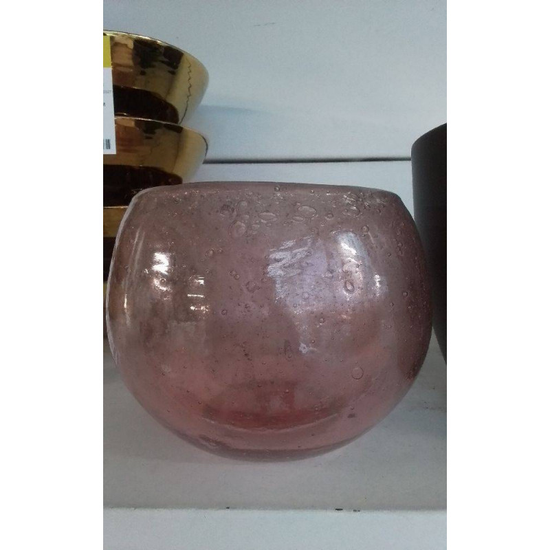 CACHE-POT VERRE BULLES 