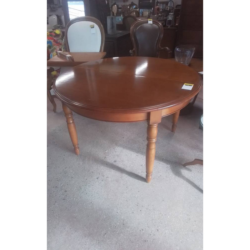 TABLE RONDE MERISIER +1 ALLONGE 