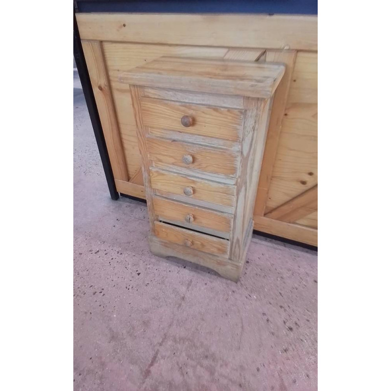MEUBLE D’APPOINT 5 TIROIRS EN PIN