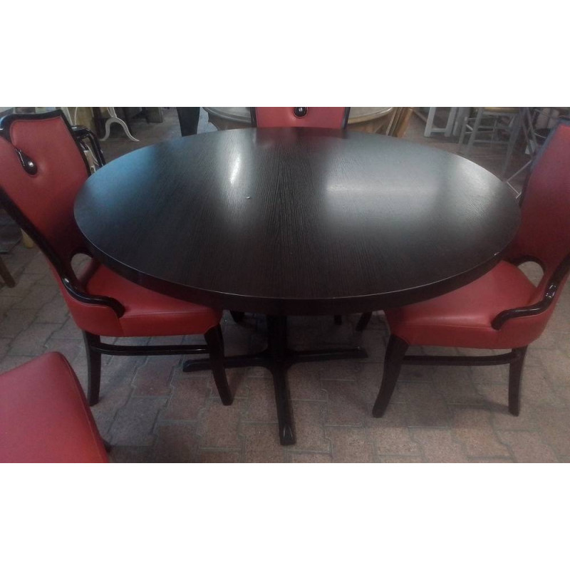 TABLE RONDE DÉCOR WENGE
