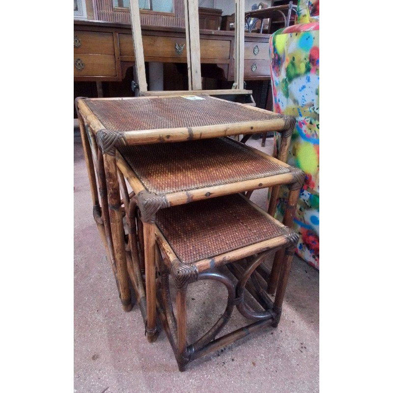 TABLES GIGOGNES ROTIN 