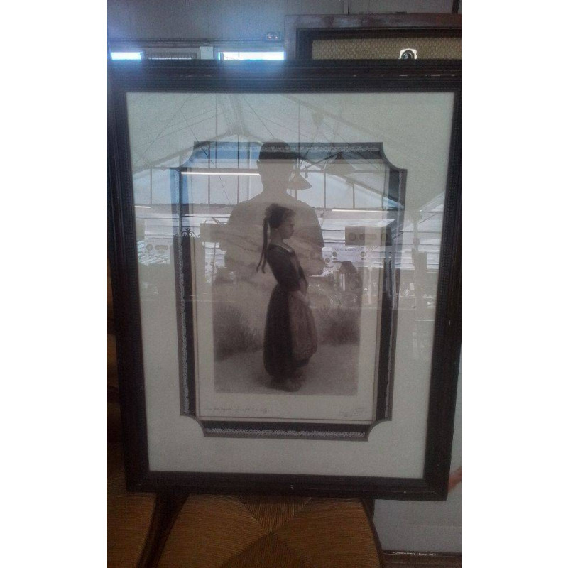 GRAVURE JEUNE FILLE 