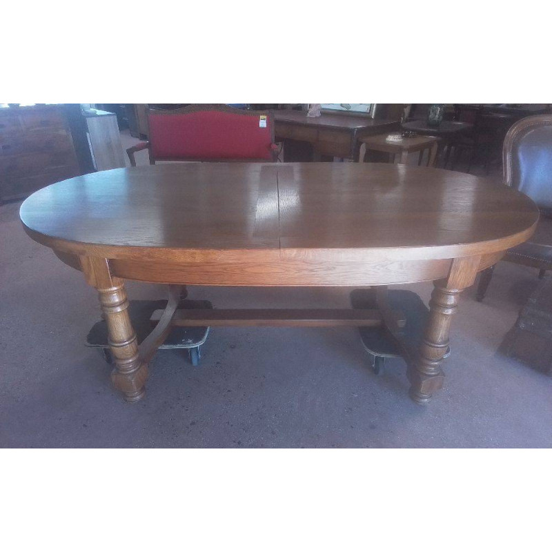 TABLE OVALE CHÊNE 2 ALLONGES 47 CM