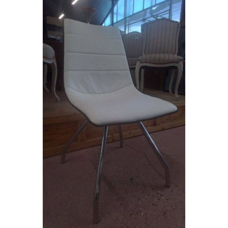 CHAISE DE BUREAU SIMILI CUIR BLANC