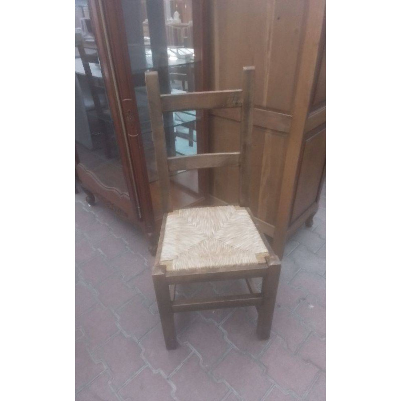 LOT DE 6 CHAISES PAILLEES 