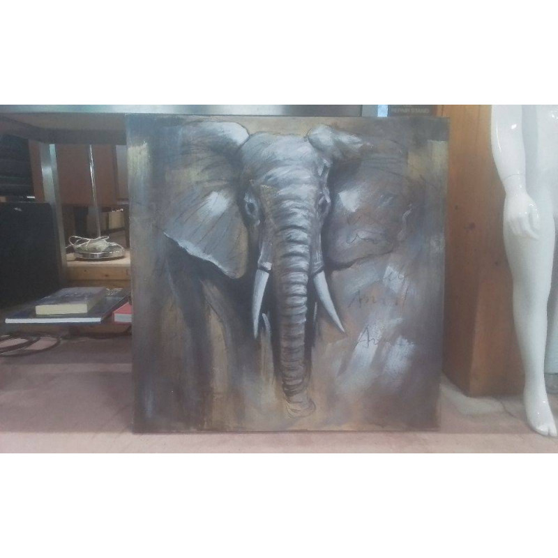 TOILE DÉCO ÉLÉPHANT 80X80
