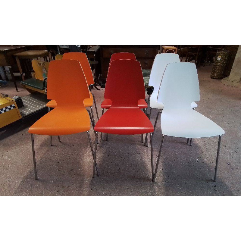 LOT DE 6 CHAISES IKEA COLORÉES 