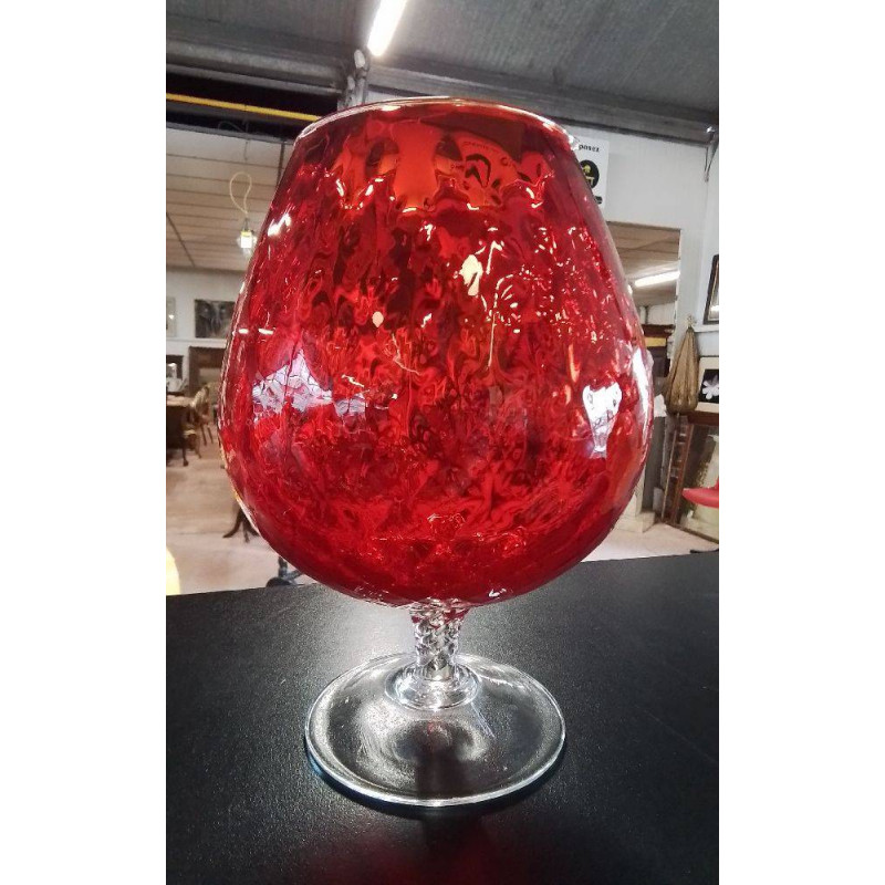 VASE VERRE ROUGE 24 CM