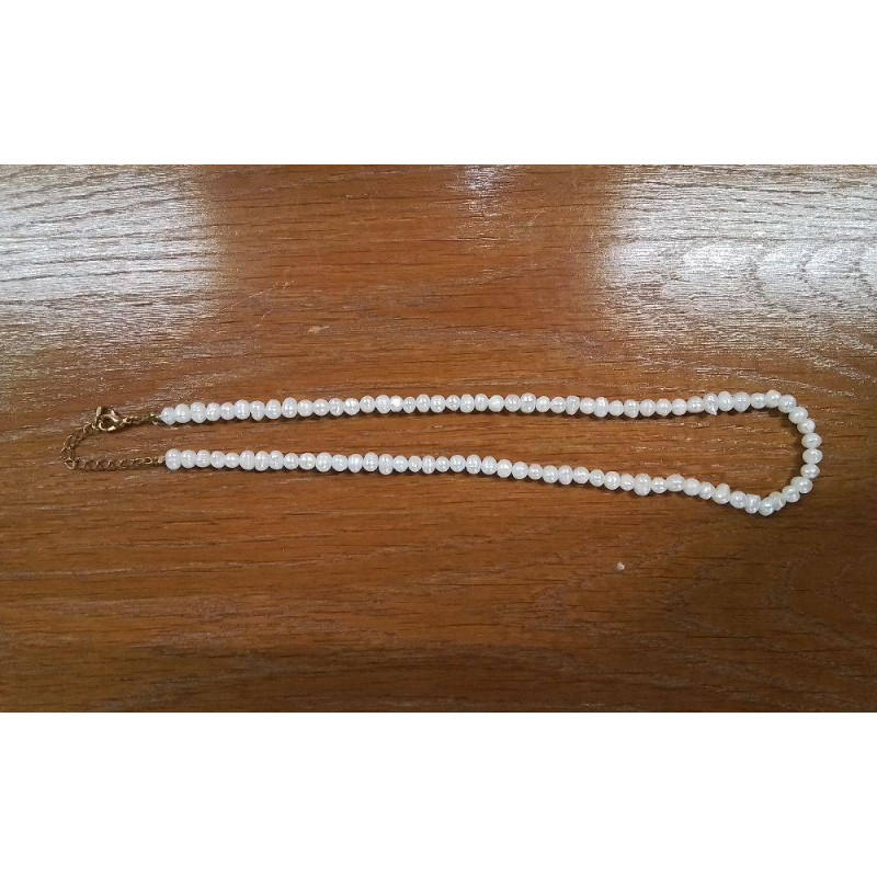 COLLIER PERLES BLANCHES