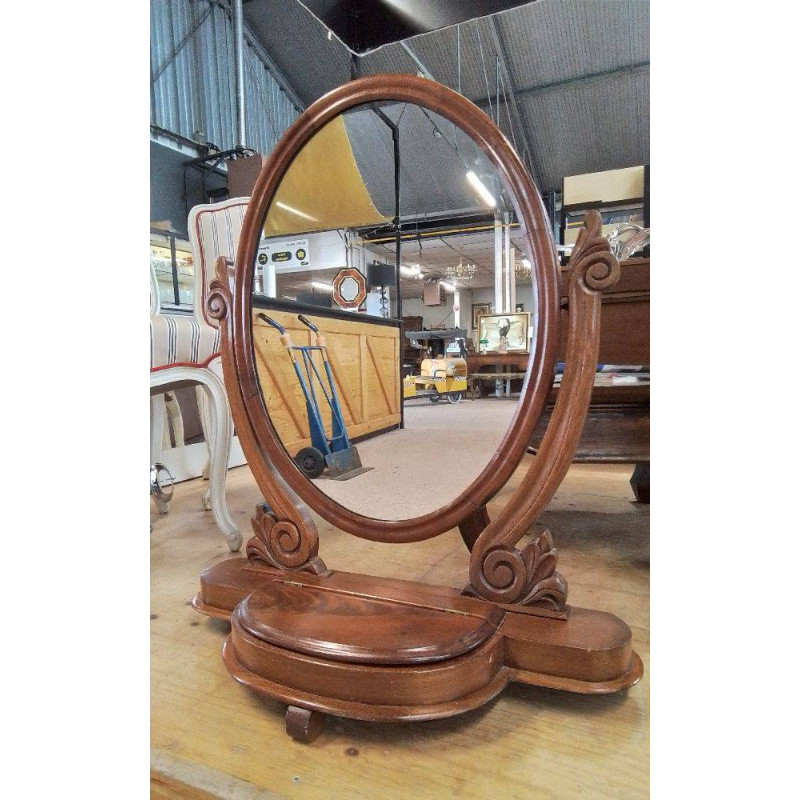 MIROIR DE COURTOISIE ACAJOU