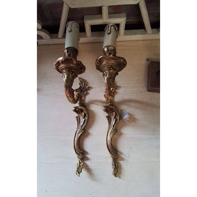 PAIRE D’APPLIQUES ST LOUIS XV 