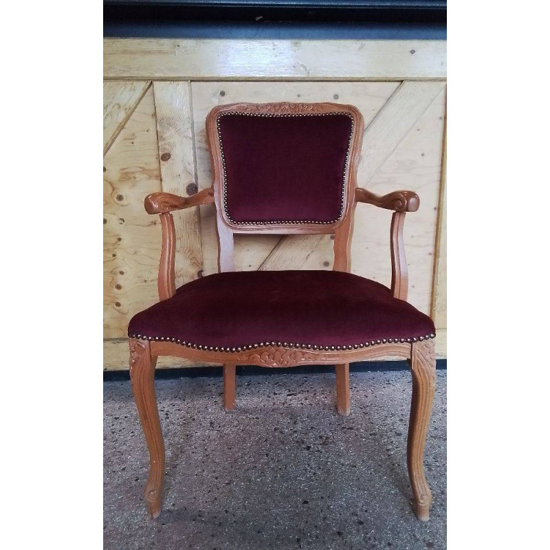 FAUTEUIL BOIS ET TISSU