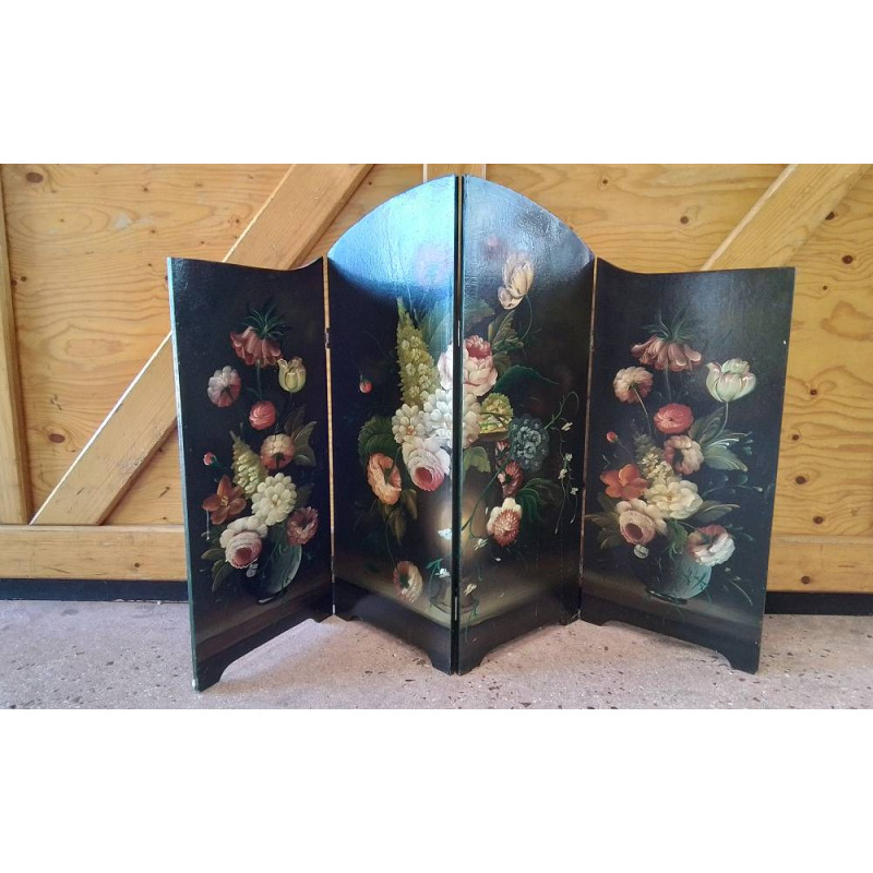 PARAVENT PEINT 4 VOLETS 30 CM