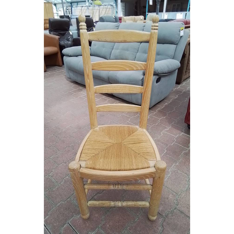 LOT DE 4 CHAISES PAILLÉES