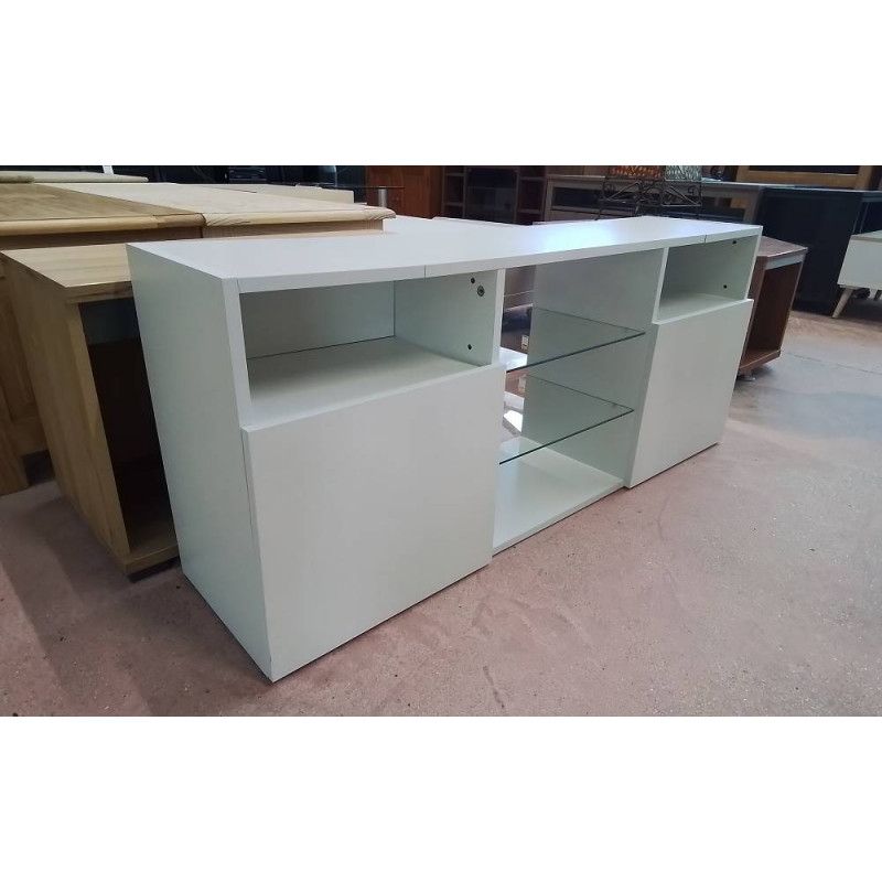 MEUBLE TV MELAMINE BLANC
