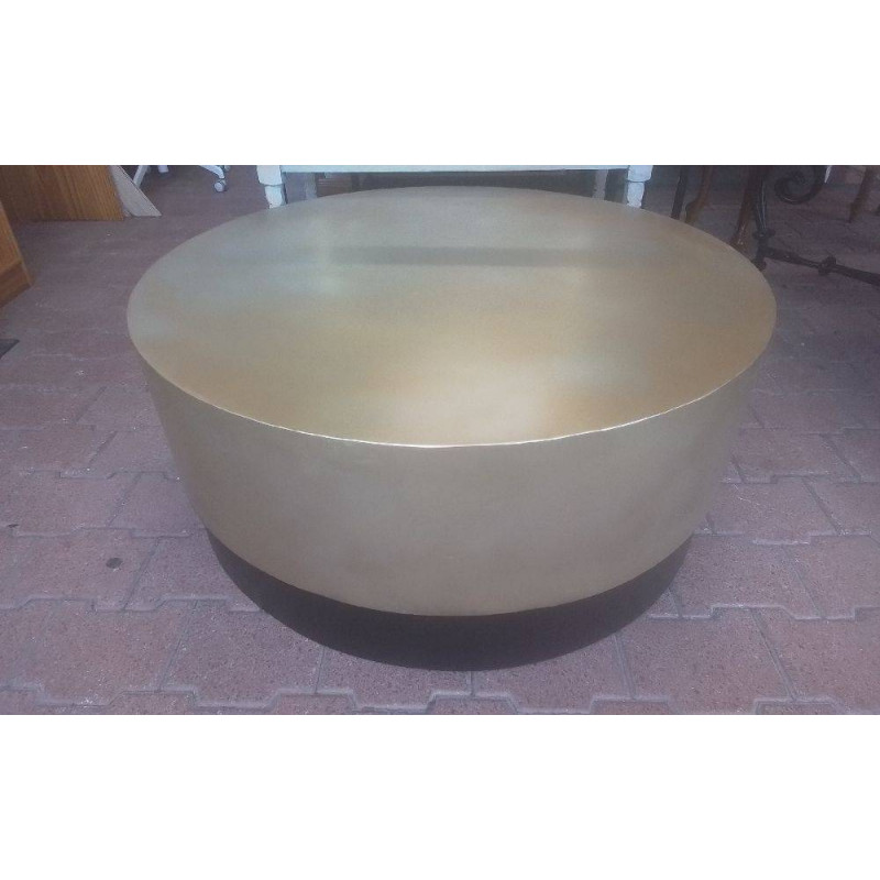 TABLE BASSE RONDE MÉTAL 