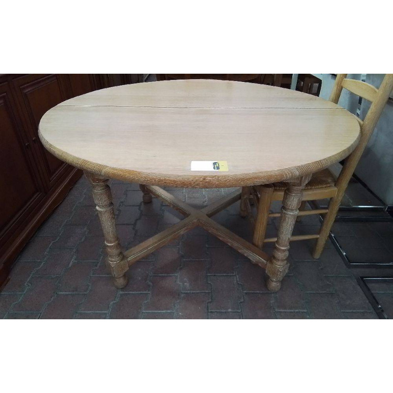 TABLE RONDE CHÊNE 1 ALLONGE 60 CM