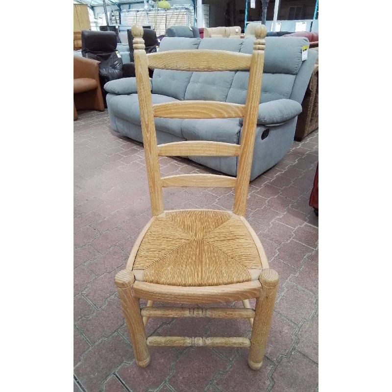 LOT DE 4 CHAISES PAILLÉES