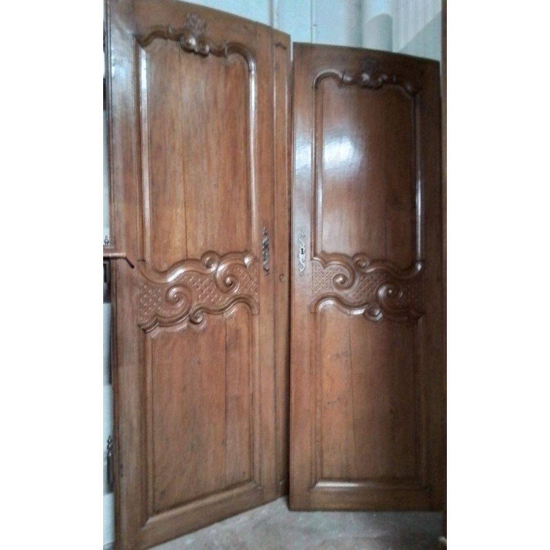 PAIRE DE PORTES MERISIER + CLÉ 