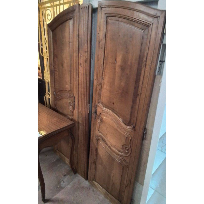 PAIRE DE PORTES ANCIENNE +CLÉ 