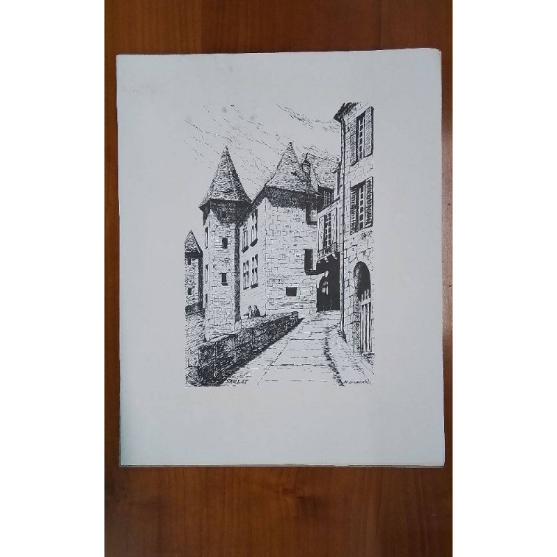 GRAVURE SARLAT M.GILBERT 30X38