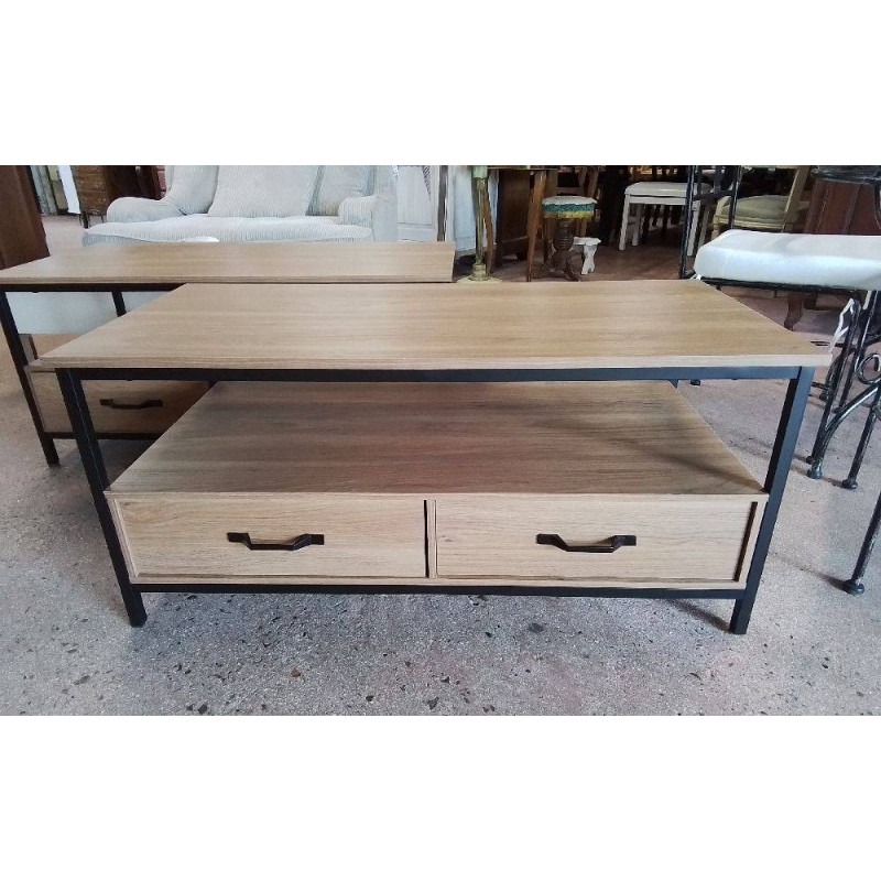 TABLE BASSE MODERNE 2 TIROIRS 