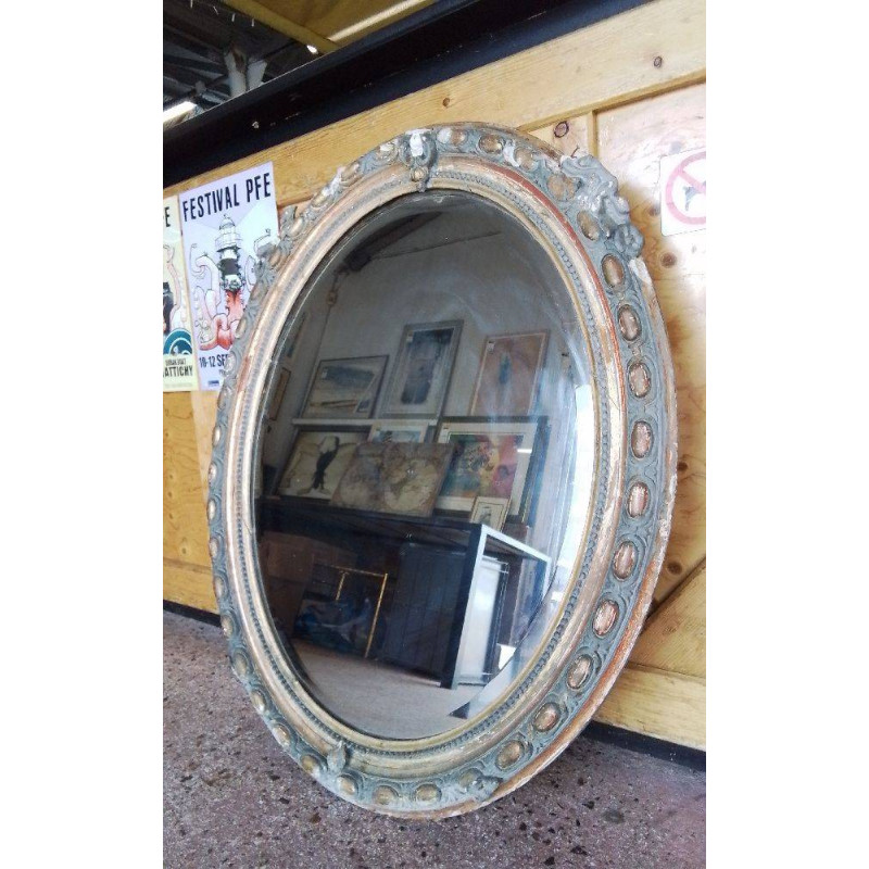 MIROIR ANCIEN 102X83 EN L’ÉTAT 