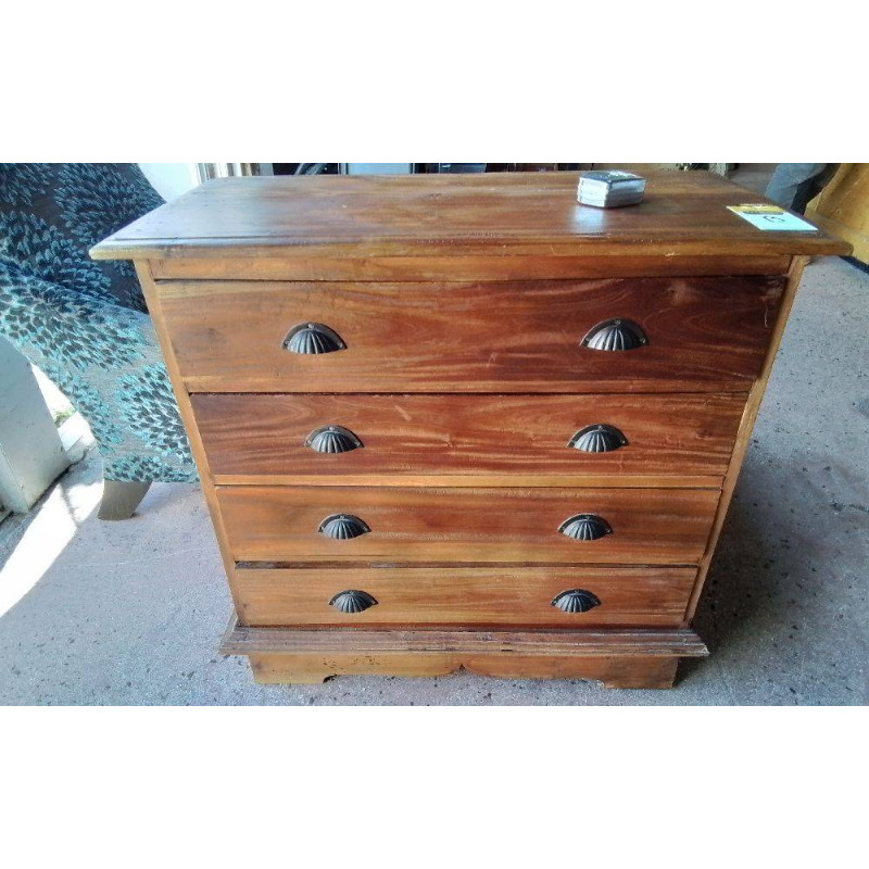 COMMODE BOIS EXOTIQUE 4 TIROIRS