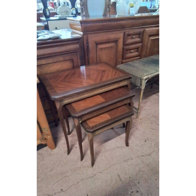 TABLE GIGOGNE MARQUETERIE 