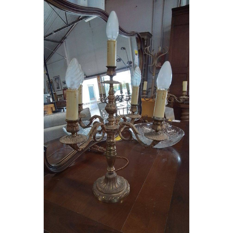 PAIRE DE CHANDELLIERS BRONZE