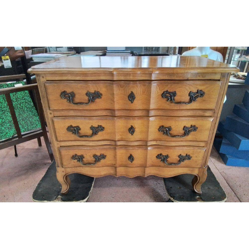 COMMODE CHÊNE 3 TIROIRS