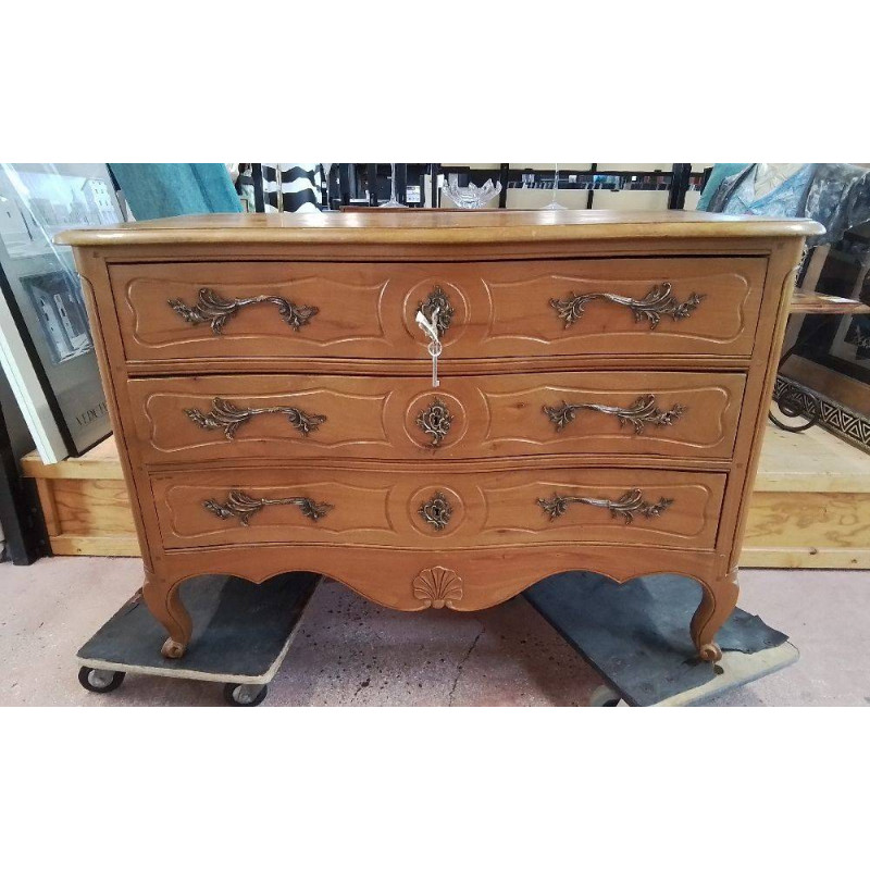 COMMODE MERISIER 3 TIROIRS 