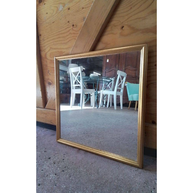 MIROIR DORÉ 50X50